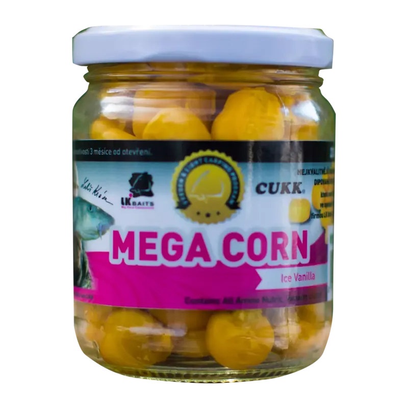 Poslední Šance LK Baits MEGA CORN Ice Vanilla - Obří kukuřice Vanilka 220ml