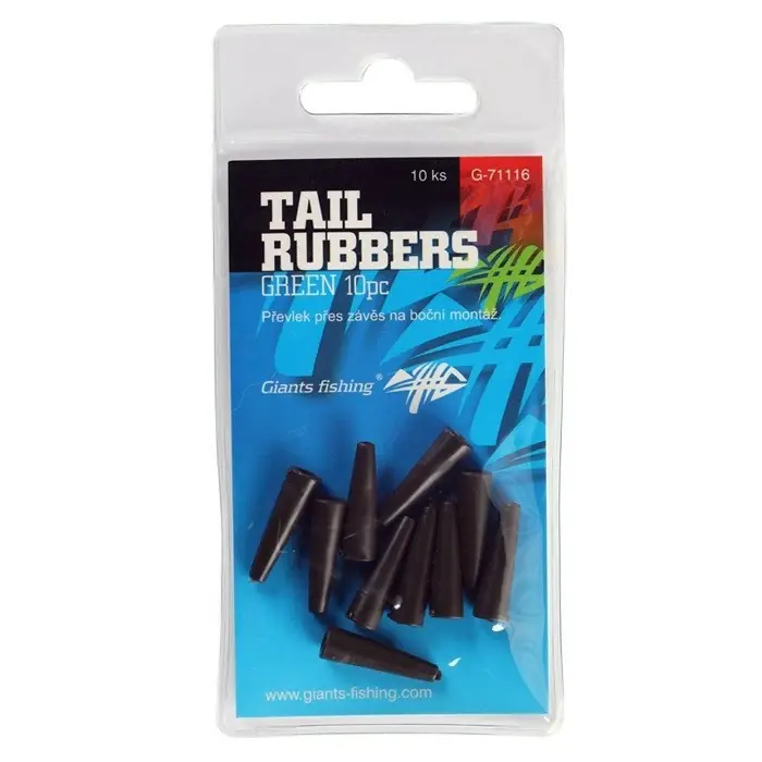 GIANTS FISHING Převlek na závěsku Tail Rubbers Green/10ks ( 20mm ) Víkendová Akce