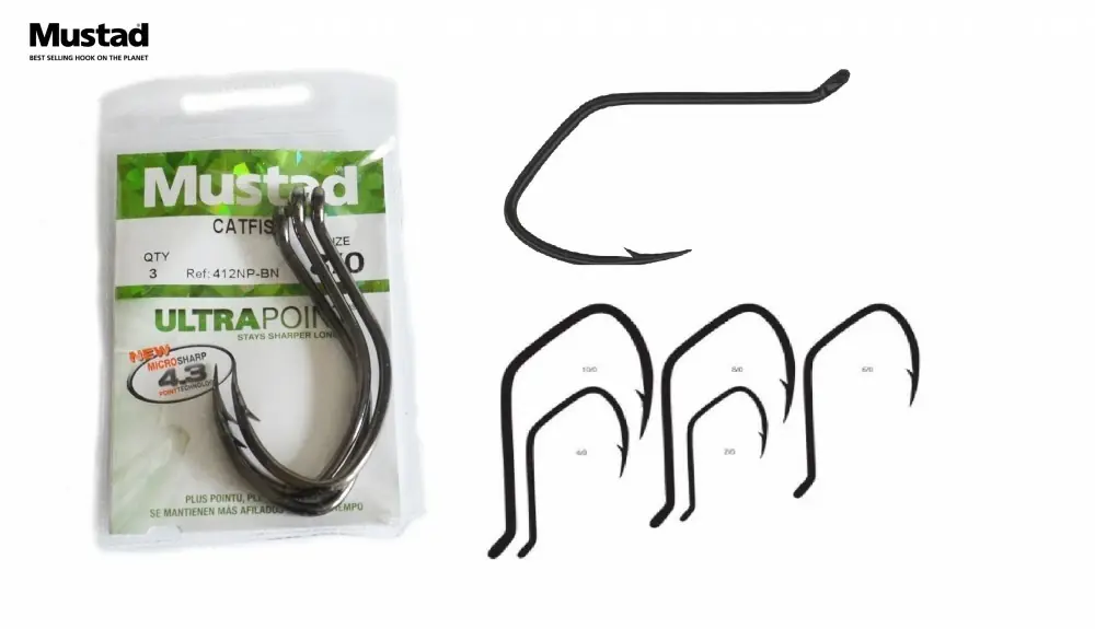 Akce MUSTAD Háček Ultra NP Single Catfish Black Nickle VÝPRODEJ