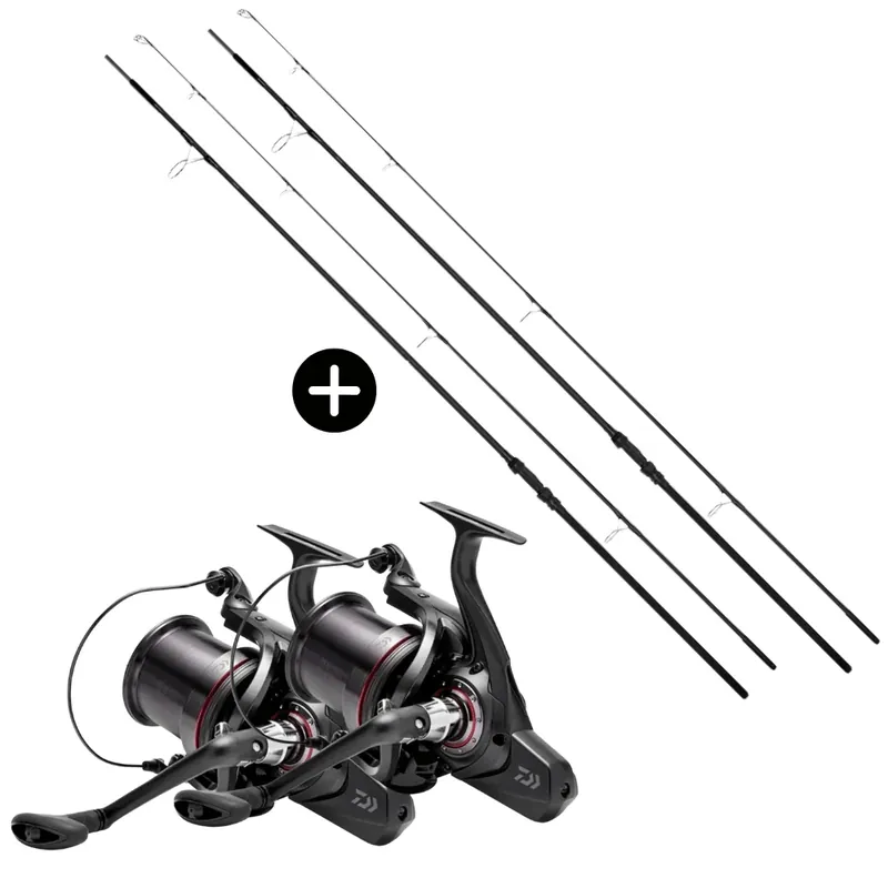 Daiwa Luxus Karpfen Sets 2x Infinity X45 Carp 13ft 3,75lbs + 2x Whisker 45 SCW QD-DT Časově Omezené