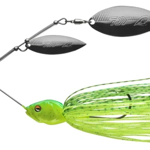 Značkový Daiwa Prorex Tandem Spinnerbait Double Blade Green Chartreuse Silver 23g