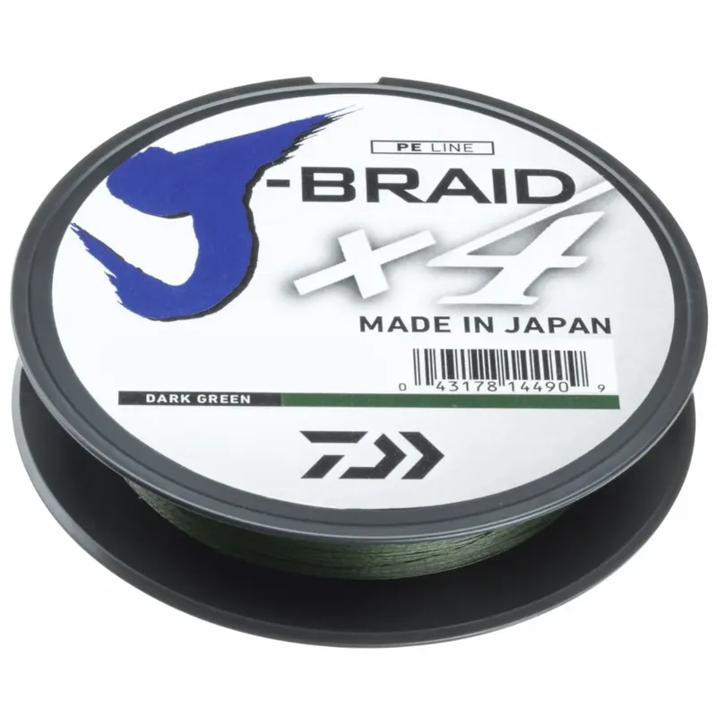 Oblíbený Daiwa J-Braid X4 0,17mm 8,4kg 135m dark green