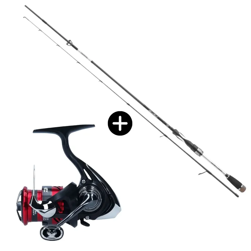 Pouze Dnes Daiwa Spinnfischen Set Silver Creek UL Spoon 230cm 0,5-5g + Daiwa Ninja LT 1000 Forelle Barsch