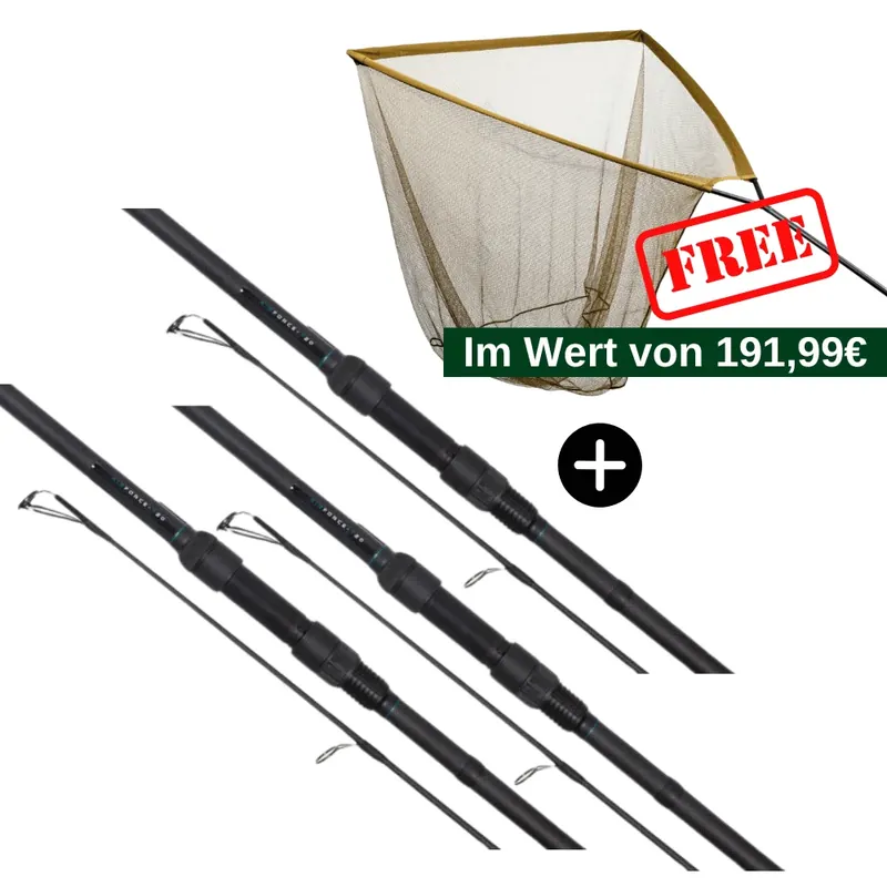 Objednat Nyní Nash Karpfen Set 3x Nash AirForce F20 13ft 3,75lb + GRATIS 1x Nash AirForce F 20 Landing Net 46"