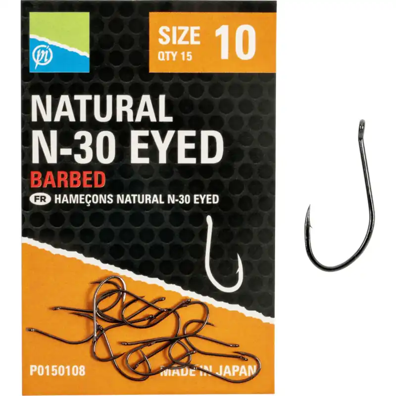 Preston Natural N-30 Eyed Größe 10 Omezená Nabídka