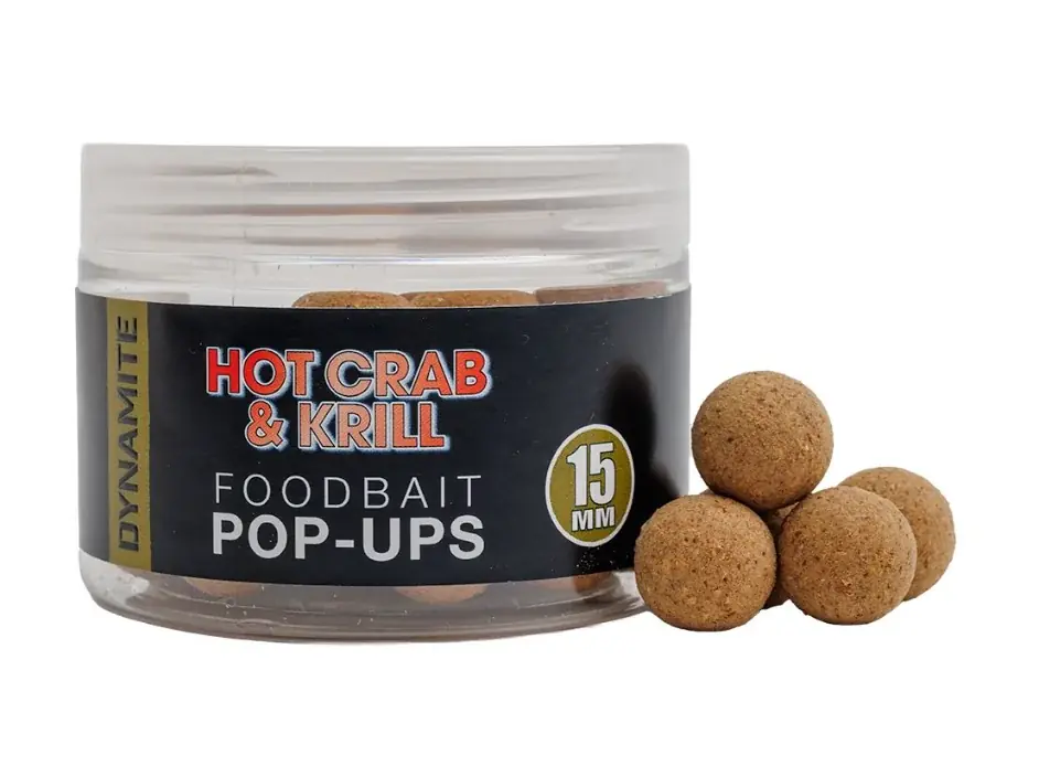 Autentický Dynamite Baits Foodbait Pop Up Hot Crab & Krill 15mm