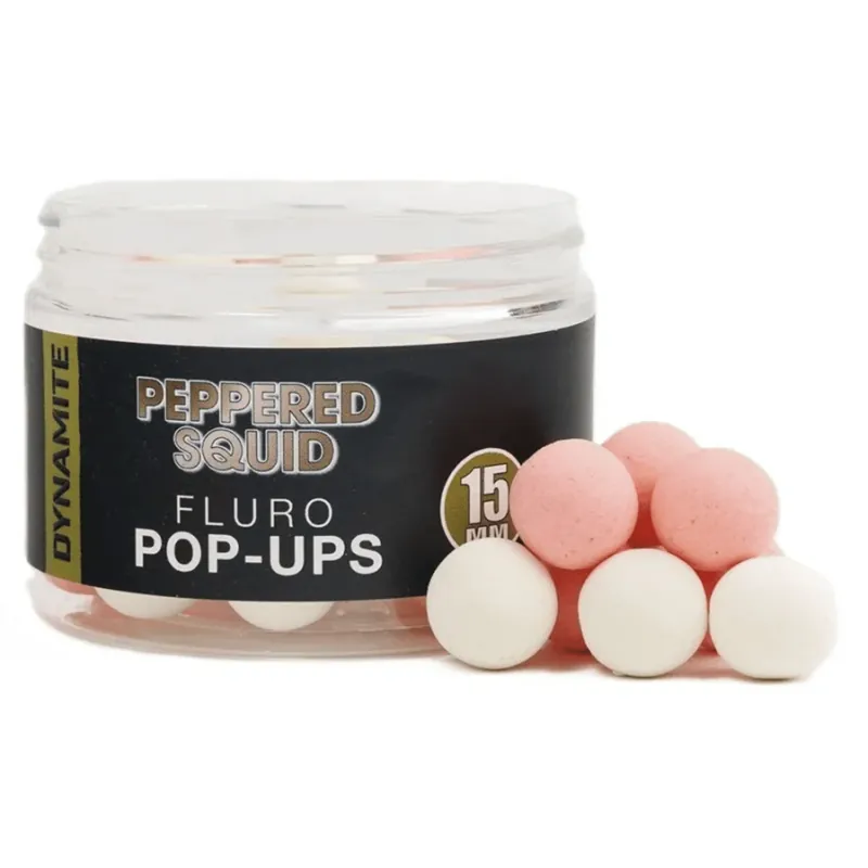 Kup Teď Dynamite Baits Peppered Squid Fluro Popup 15mm