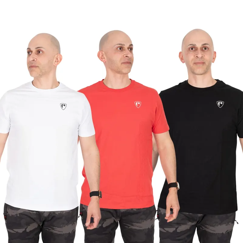 Fox Rage T-Shirt 3er Pack Black, Red & White XXL Cenově Výhodný