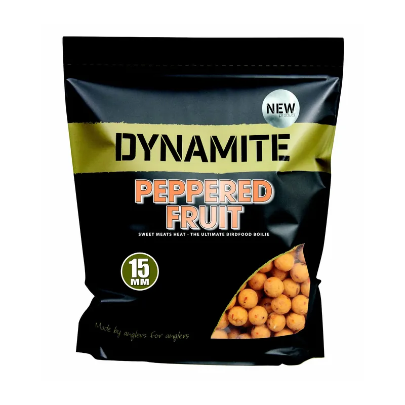 Dynamite Baits DB Pepperd Fruit Boilies 15mm 5kg Hit Sezóny