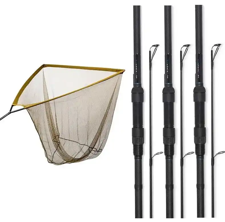 Sezónní Sleva Nash Air Force F20 13ft 3,75lbs Landing Net Bundle 3 Ruten + 1 Kescher