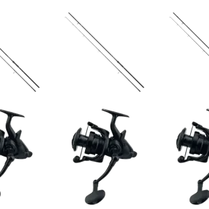 Daiwa Karpfen Weitwurf Set 3x Daiwa D-Carp 13ft 3,5lbs + 3x Daiwa 22 Emblem BR 10000 Cenová Bomba