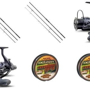 Karpfen Komplett Set 2x Pelzer Bondage LR 12ft 3lbs 3-teilig + 2x Anaconda Rock Hopper BTR 6000 + 2x Pelzer Executive Carp Line 0,28mm 400m Tovární Cena