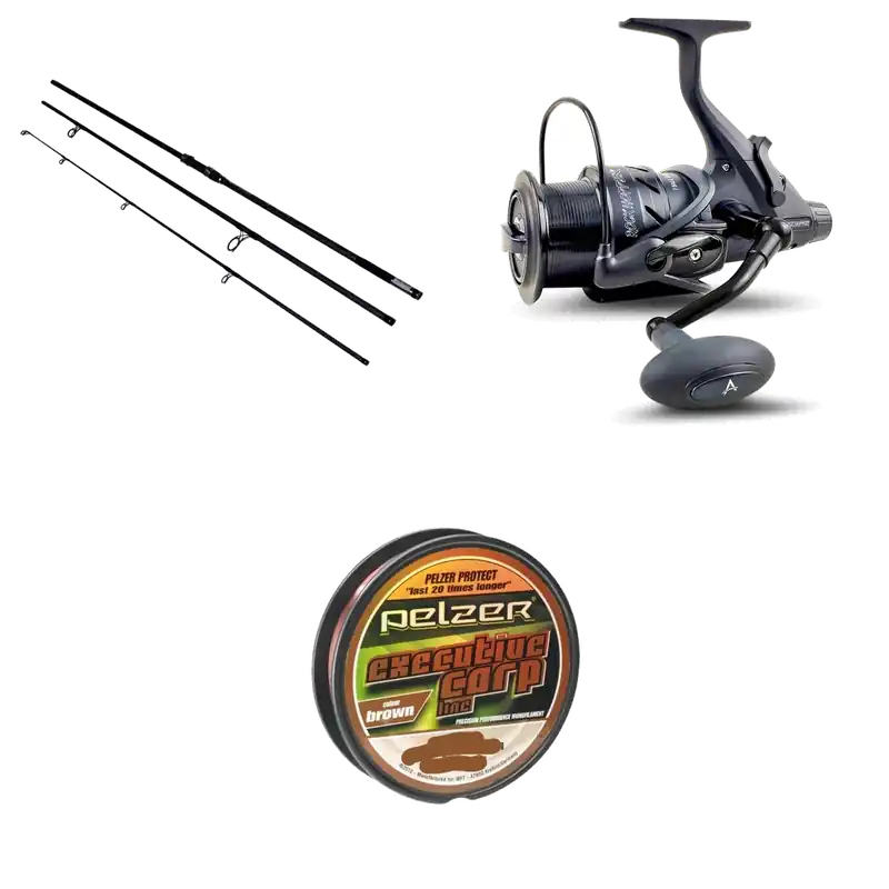 Karpfen Komplett Set Pelzer Bondage 12ft 3lbs + Anaconda Rock Hopper BTR 6000 + Pelzer Executive Carp Line 0,28mm 400m Nejlepší Volba