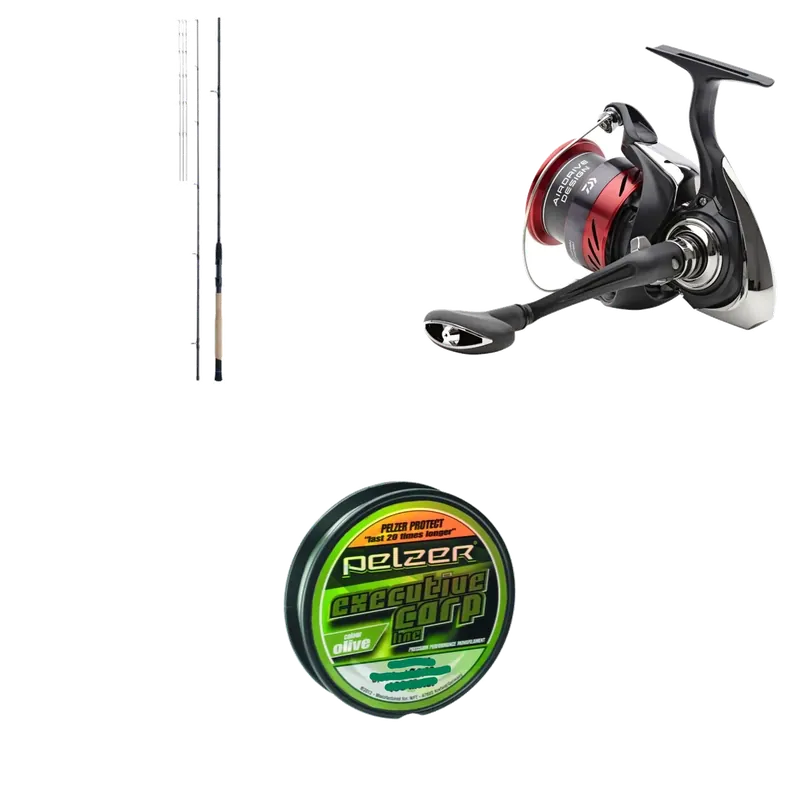 Cenová Bomba Method Feeder Komplett Set WFT Method Feeder 360cm 15-60g + Daiwa 23 Ninja Match&Feeder LT6000SS + Pelzer Executive Carp Line 0,28mm 400m