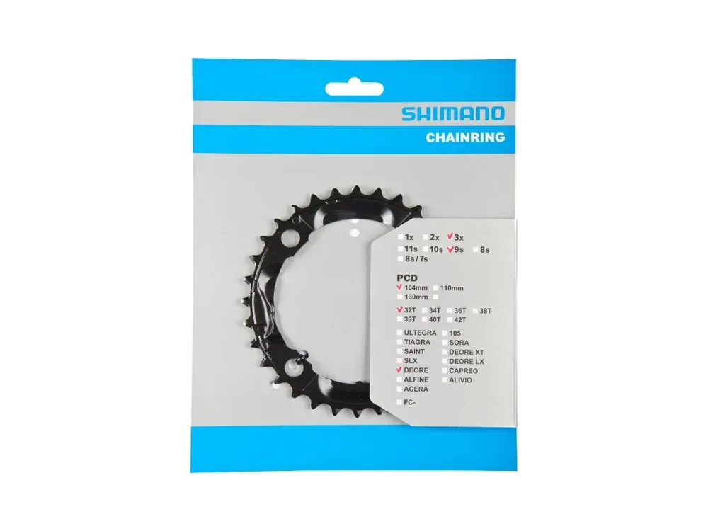 převodník 32z Shimano DEORE FC-M590 3x9 4 díry Výprodej