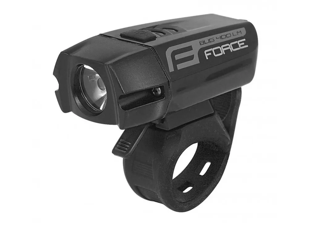 osvětlení přední FORCE BUG 400lm USB černé Nejlepší Cena