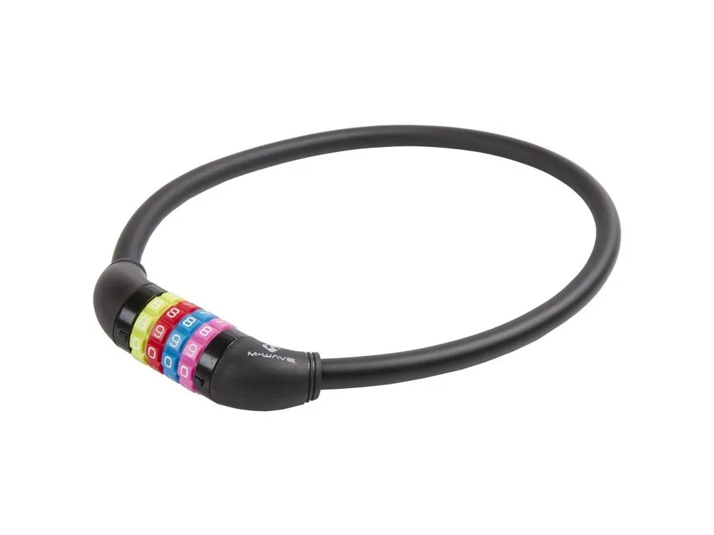zámek M-Wave 12x650mm kódový Security silicon černý Nejlepší Cena