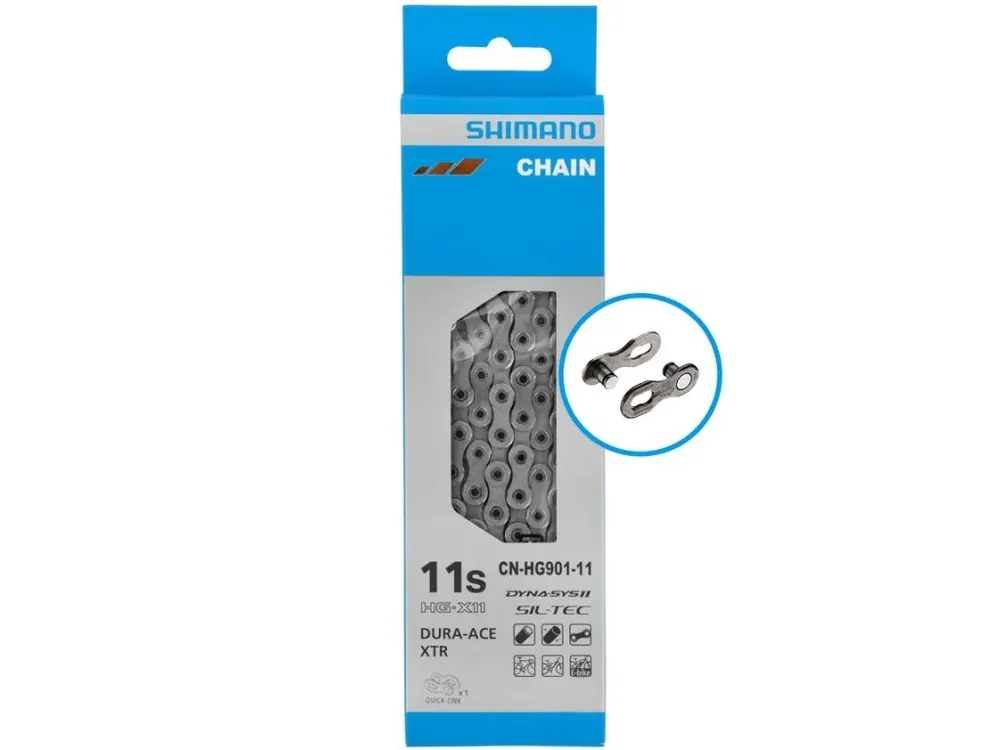 Shimano řetěz MTB/Sil/E-bike-ostatní CN-HG901 11rychl 116čl. s rychlospojkou . bal Rychlé Dodání
