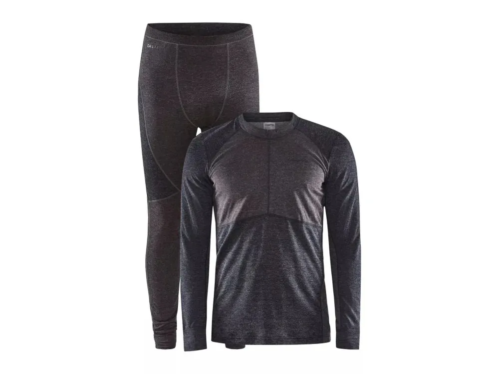 Pánské termoprádlo set Craft core wool mix black/granit Víkendová Akce