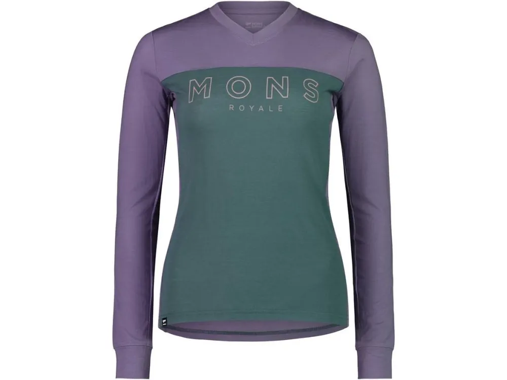 Dámské funkční bajkový dres Mons Royale Redwood enduro VLS WMNS thistle/burnt sage Vysoce Kvalitní