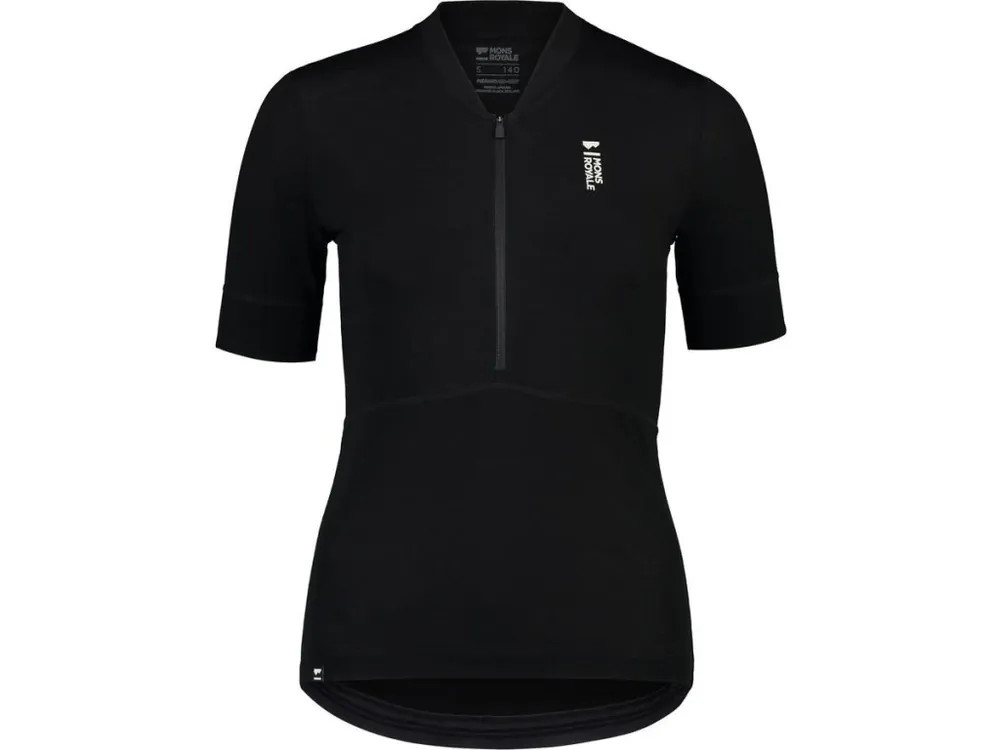Dámský bajkový dres Mons Royale Cadence half zip WMNS black Pouze Dnes