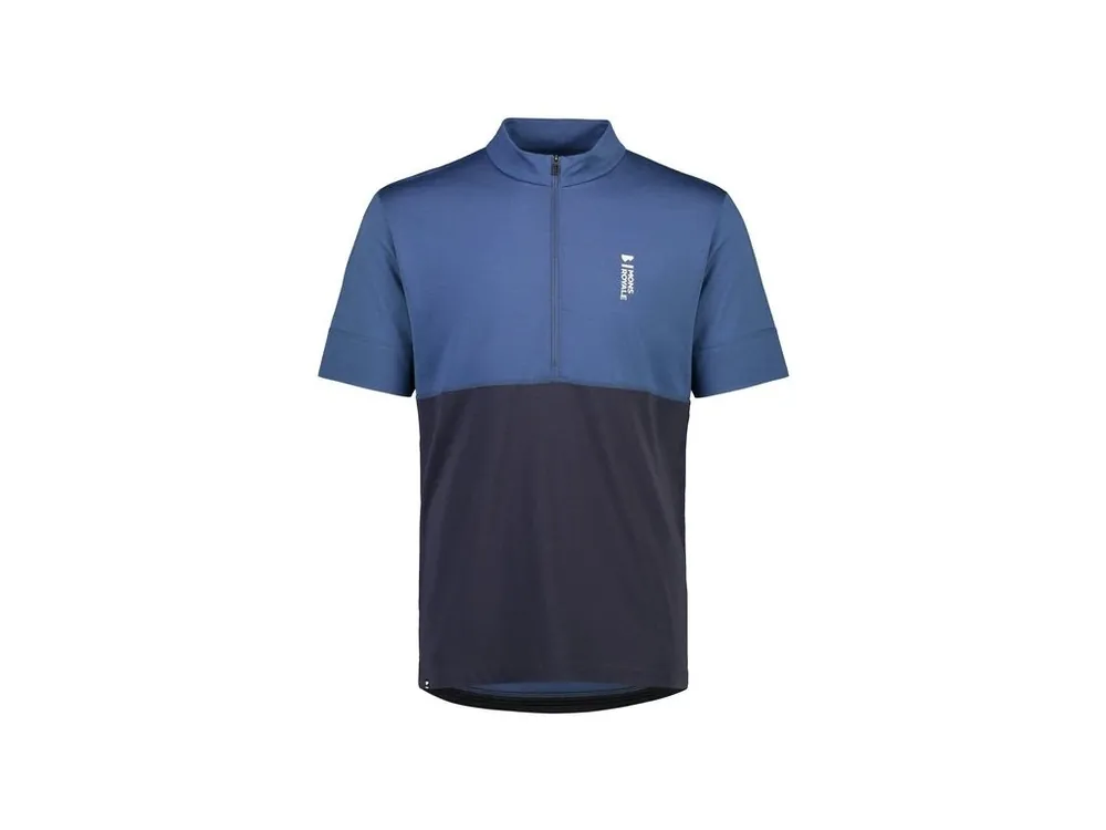 Oblíbený Pánské funkční bajkové triko Mons Royale Cadence Half Zip Blue slate/Midnight