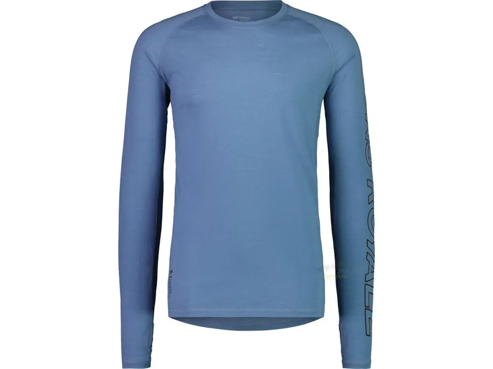 Merino triko Mons Royale Temple Tech LS blue slate Poslední Šance