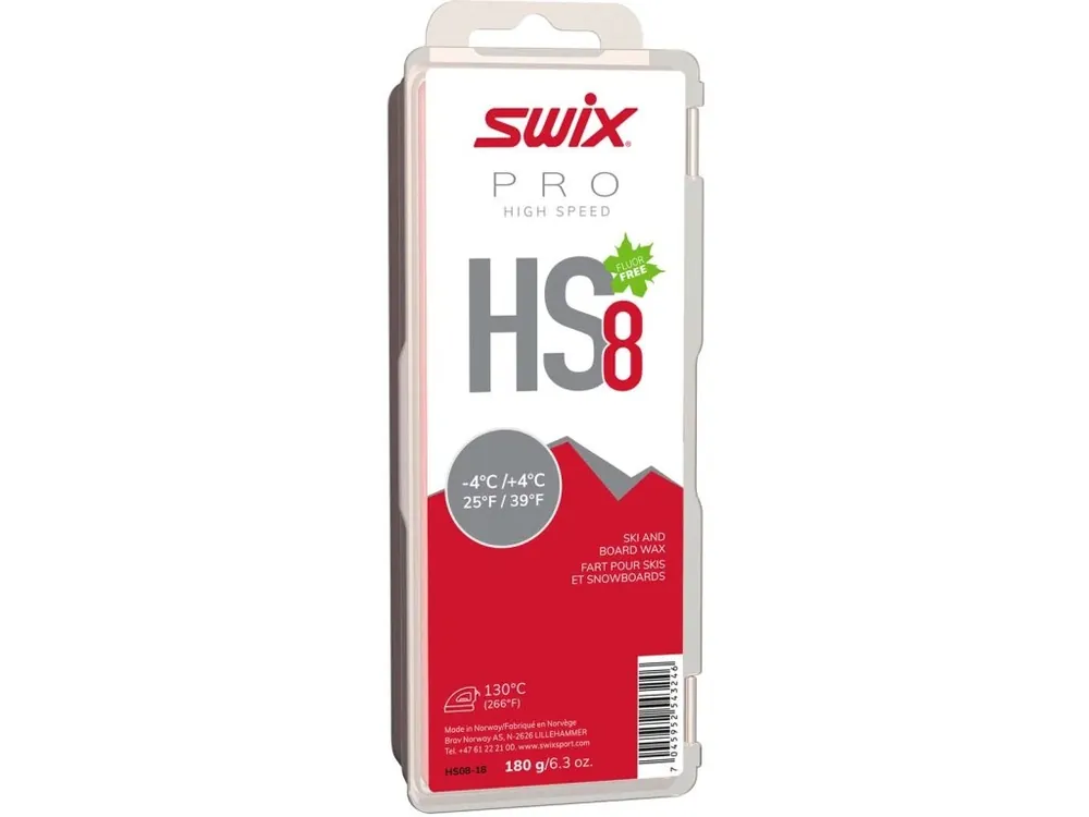 Pouze Dnes Skluzný vosk Swix High Speed, HS8 červený,-4/+4°C,180g