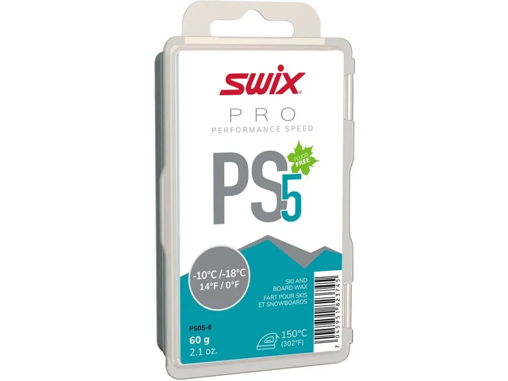 Skluzný vosk Swix Performance Speed, PS5 tyrkysový, -10°C/-18°C, 60g Omezená Nabídka