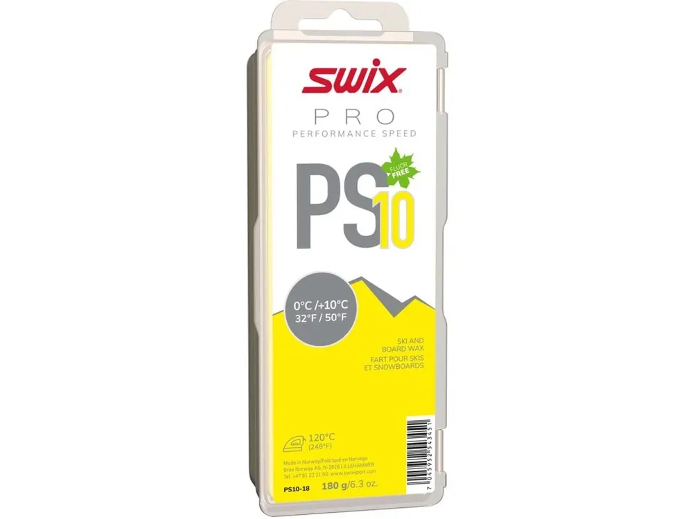Skluzný vosk Swix Performance Speed, PS10 žlutý, 0/+10°C,180g Ověřený