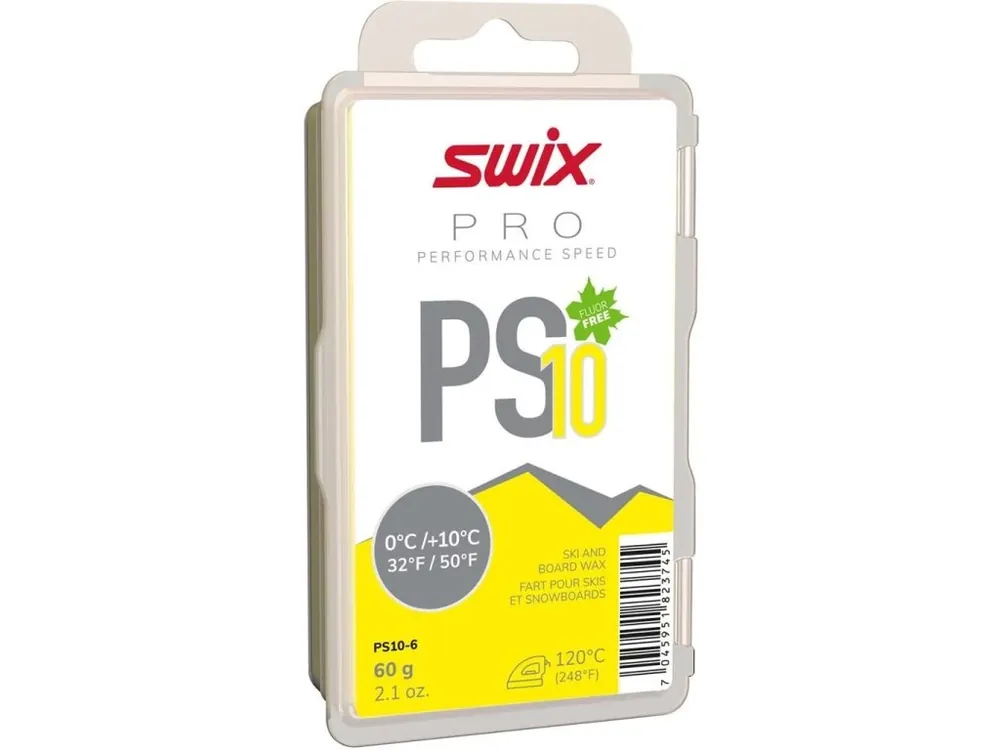 Skluzný vosk Swix Performance Speed, PS10 žlutý, 0/+10°C, 60g Ověřený