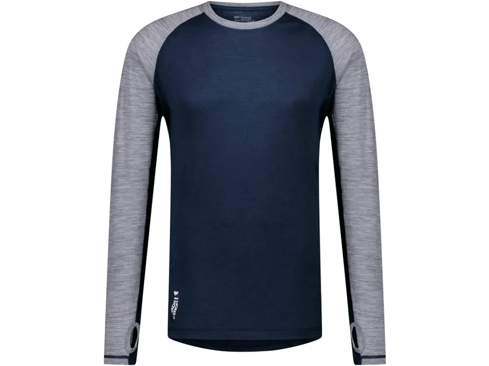 Víkendová Akce Merino triko Mons Royale Temple Tech LS grey heather/midnight