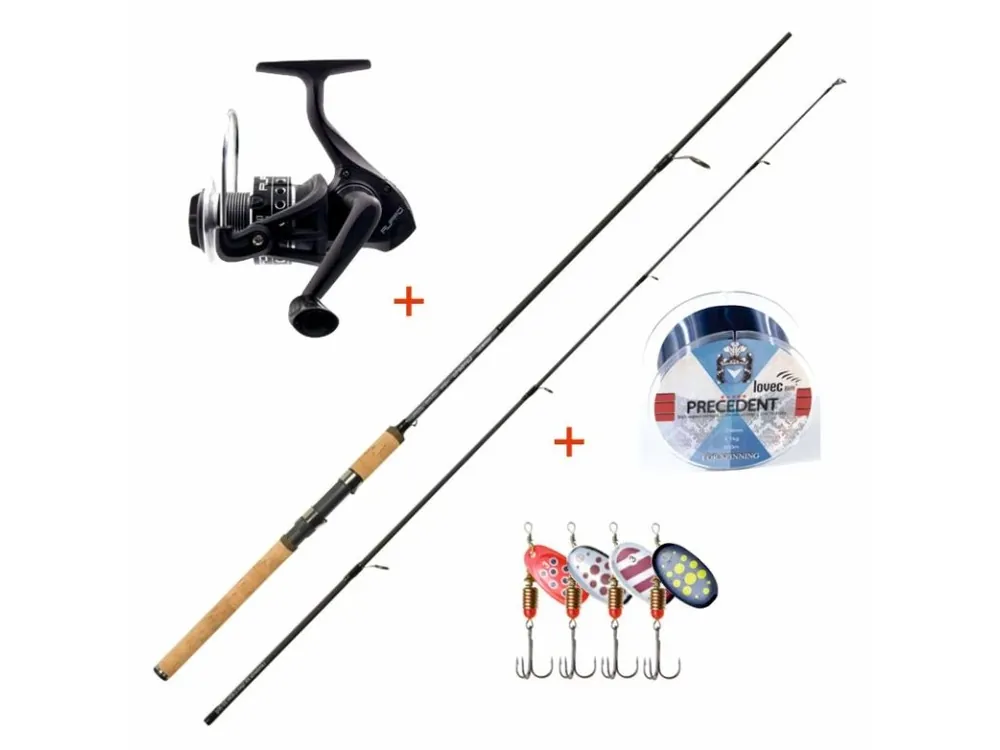 Hit Sezóny Mistrall přívlačový set se třpytkami (prut LAMBERTA XR SPIN 2,40m 5-20g)