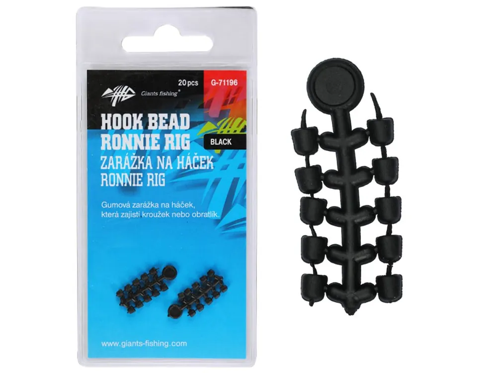 Levný Giants fishing Zarážka na háček Hook Bead for Ronnie Rig Black 20ks