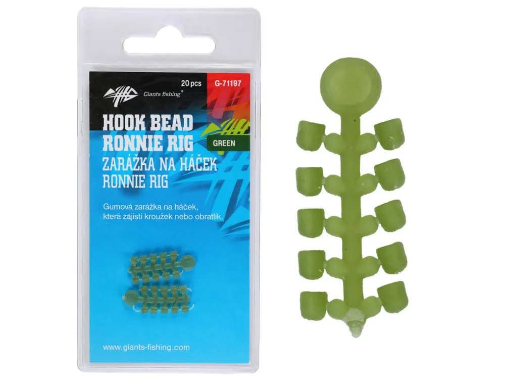 Oblíbený Giants fishing Zarážka na háček Hook Bead for Ronnie Rig Green 20ks
