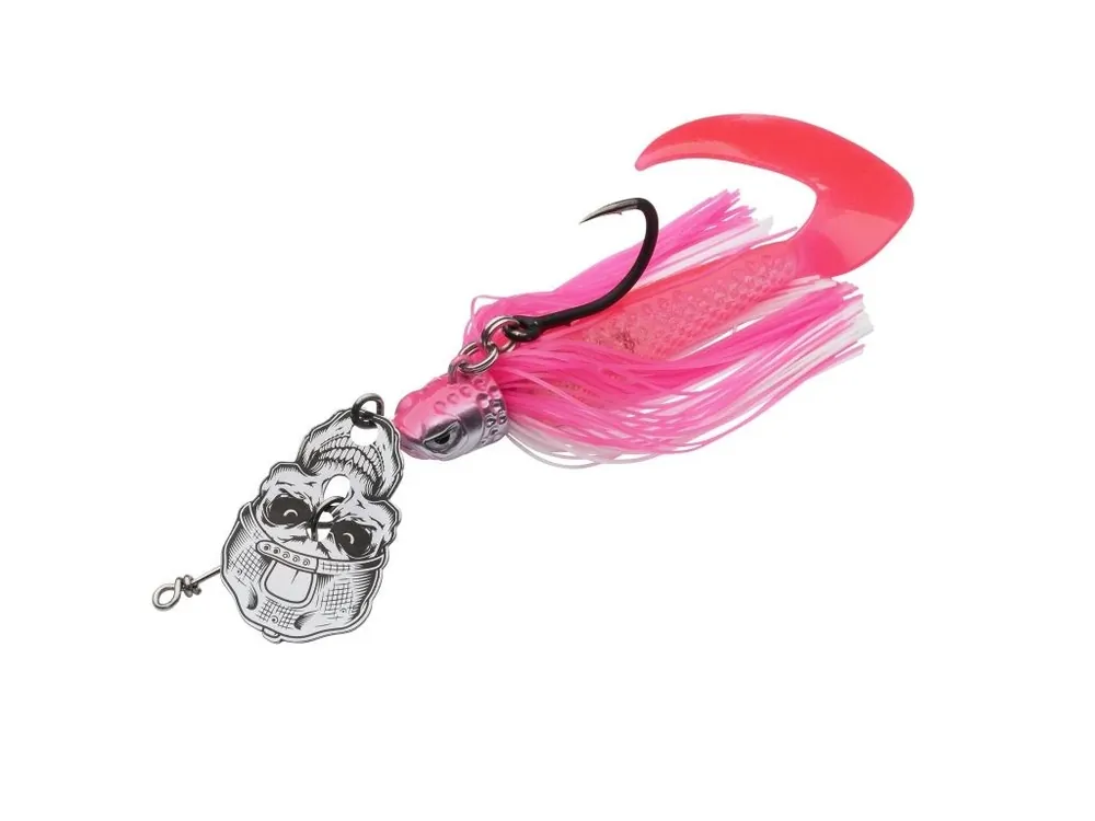 Madcat Třpytka Skull Blade Jig XL Sinking Fluo Pink UV 18cm Nová Kolekce