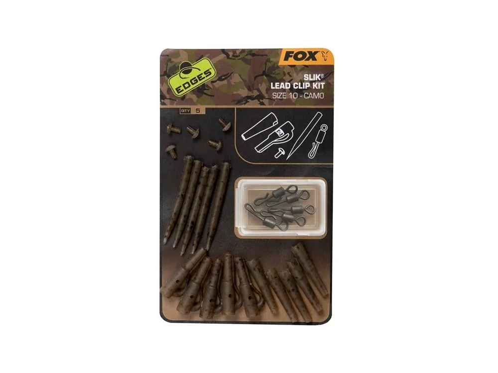 Hit Sezóny Fox Závěs na olovo Edges Camo Slik Lead Clip Kit 10x5