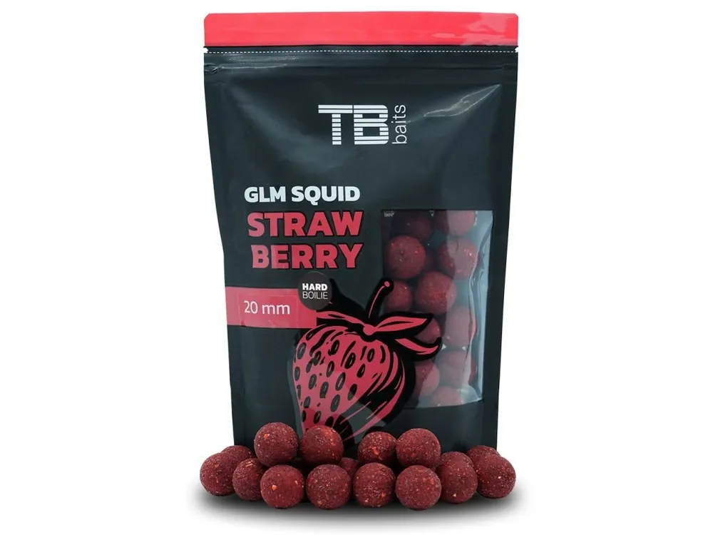 TB Baits Hard Boilie GLM Squid Strawberry Výprodej