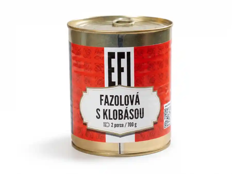 EFI Fazolová polévka s klobásou 700g 2 porce (trvanlivost až 24 měsíců) Výprodej