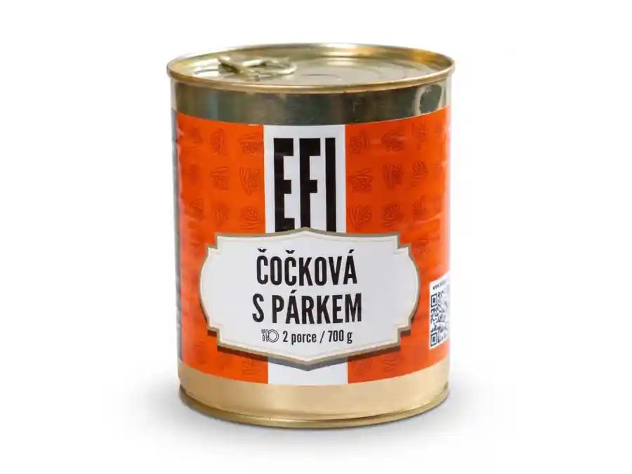 EFI Čočková s párkem 700g 2 porce (trvanlivost až 24měsíců) Přímo Od Výrobce