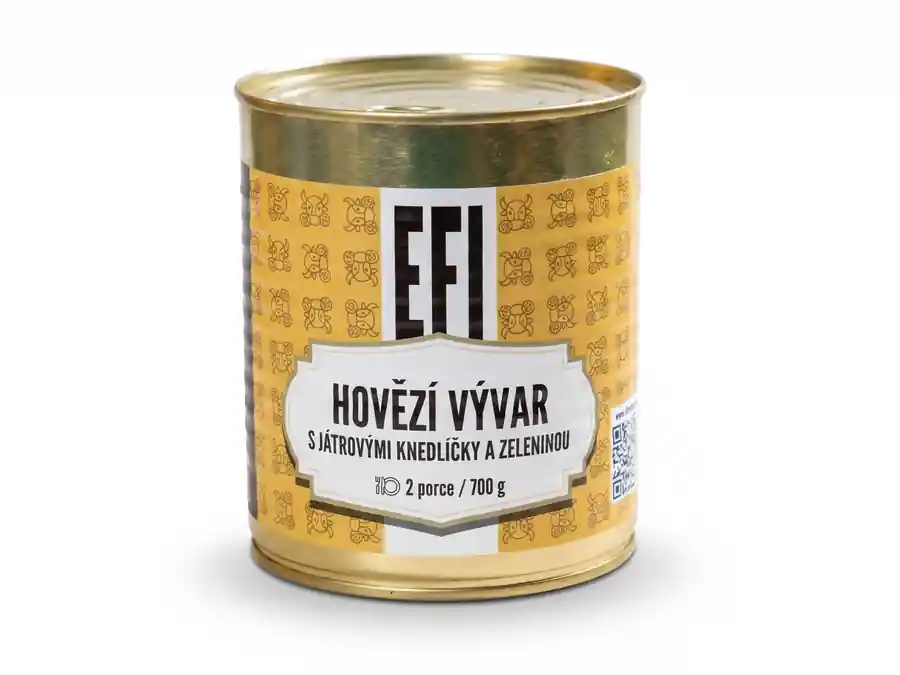 EFI Hovězí vývar s játrovými knedlíčky 700g 2 porce (trvanlivost až 24 měsíců) Značkový