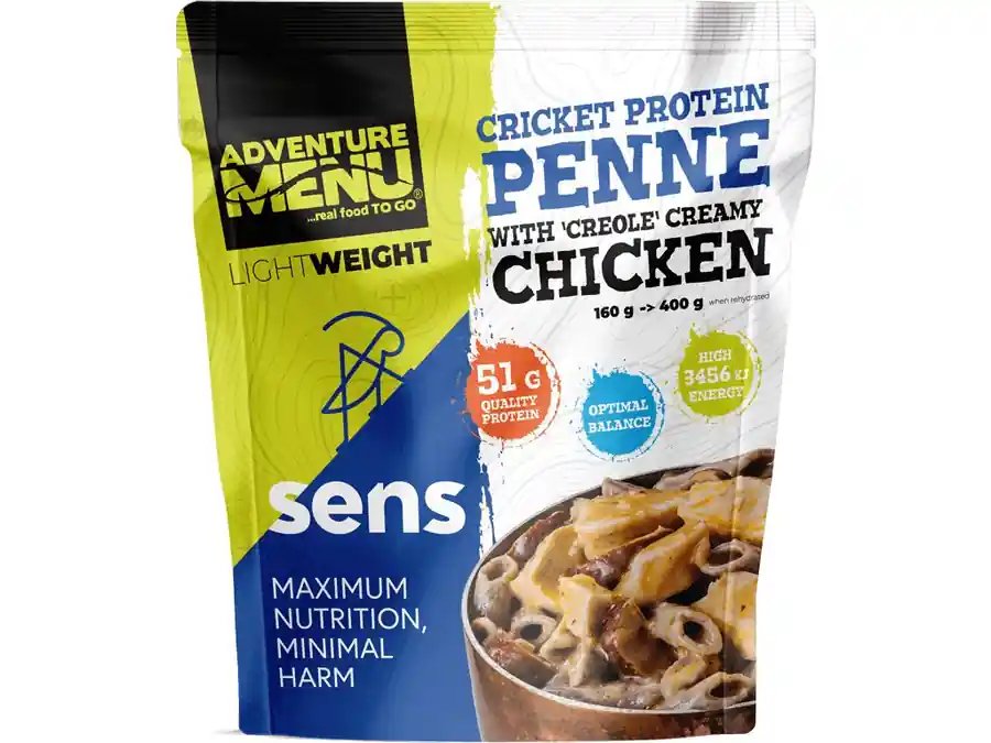 Adventure menu - Cvrččí proteinové penne s kuřecím masem v kreolské krémové omáčce Koupit Online
