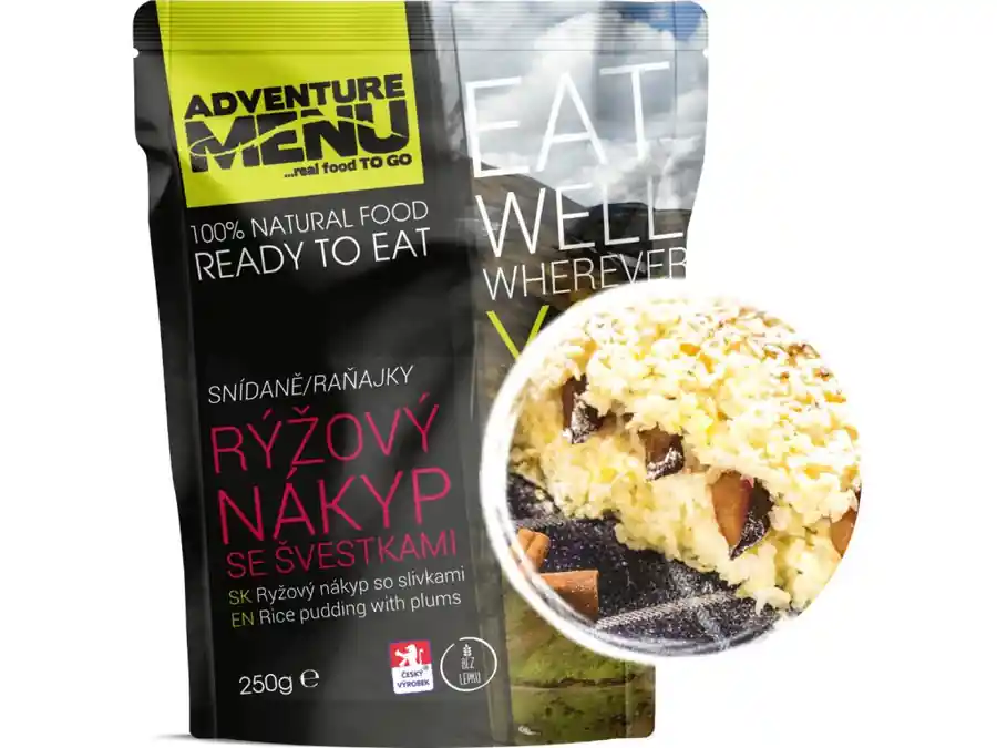 Tovární Cena Adventure menu - Rýžový nákyp se švestkami