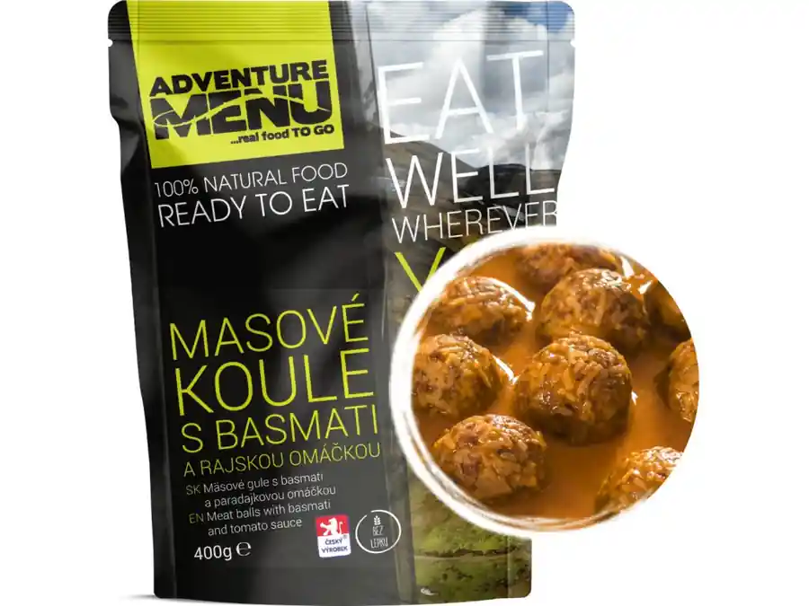 Adventure menu - Masové koule s basmati a rajskou omáčkou Cenový Hit