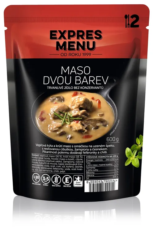 Vrácení Zdarma EXPRES MENU MASO DVOU BAREV