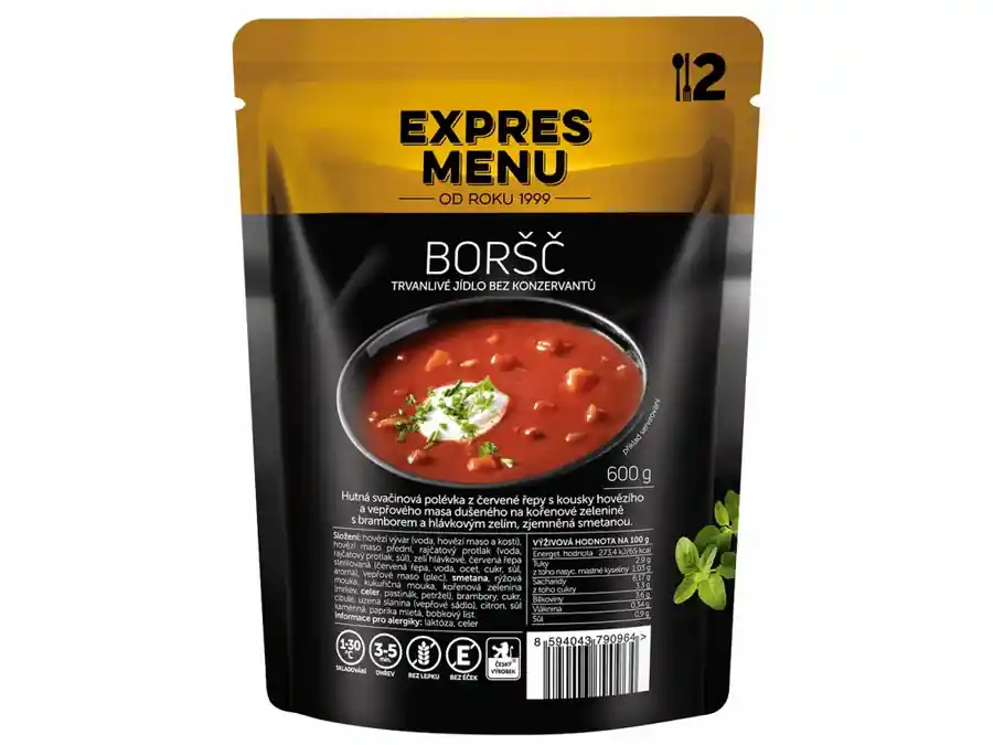 Speciální Cena EXPRES MENU BORŠČ 2P