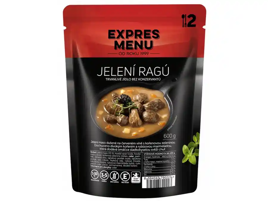 Top Prodej EXPRES MENU JELENÍ RAGÚ