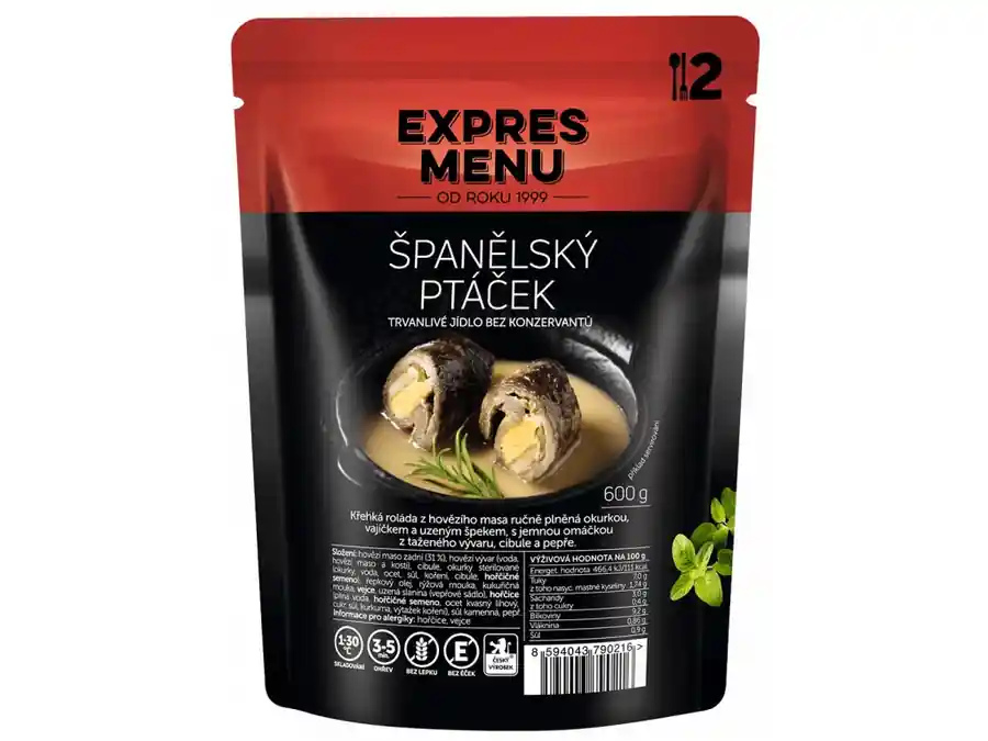 EXPRES MENU ŠPANĚLSKÝ PTÁČEK Ihned K Objednání