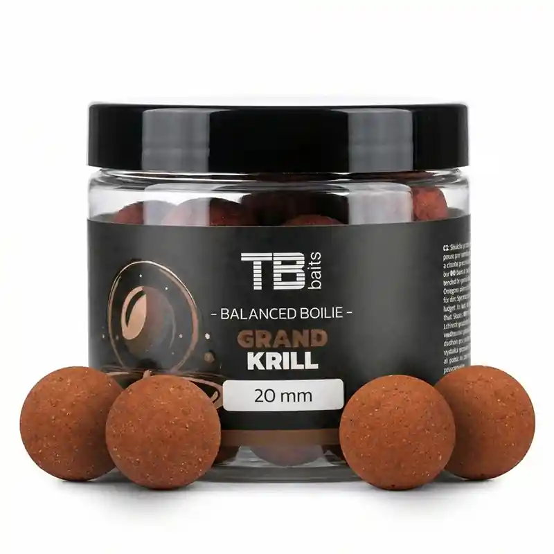 Cenově Výhodný TB BAITS - Vyvážené Boilie Balanced + Atraktor 100g 20mm
