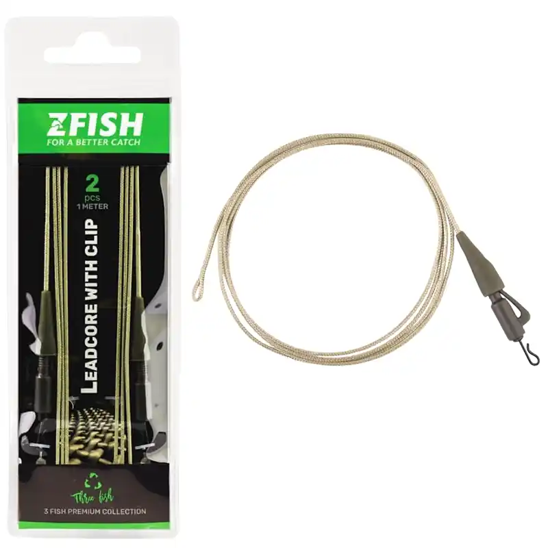 Značkový ZFISH - Hotová montáž Leadcore s Lead clipem a rychlovýměnným obratlíkem 2ks